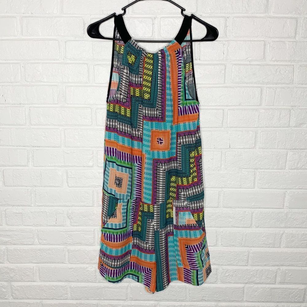 Twelfth Street by Cynthia Vincent Colorful Patchwork Romper size Small